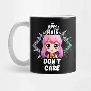 Kawaii Gym Hair Don't Care Anime Mug